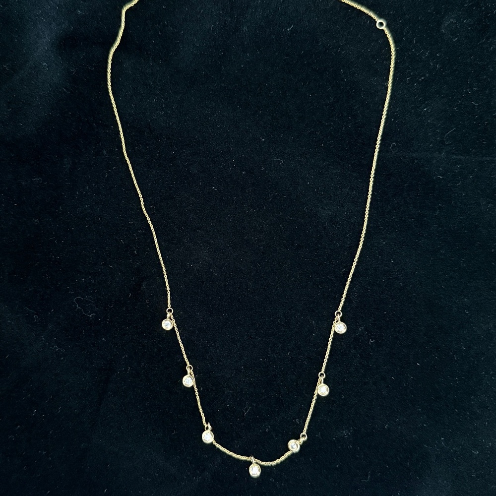 Roberto Coin 18K Yellow Gold Seven-Station Diamond Necklace - Picture 12 of 15